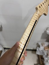 Reverse Big Head Stainless 22fret Flame Maple electric guitar neck parts Gloss picture