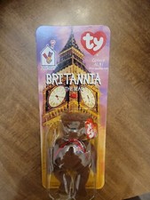 TY BRITANNIA Bear 1999 McDonalds Beanie Baby w/ Rare Tag Errors (1993/Oakbrook) picture
