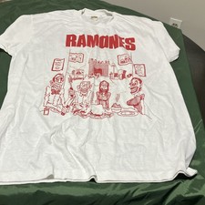 Vtg 1980s RAMONES Were A Happy Family T Shirt XL Screen Stars Single Stitch Punk picture