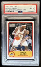 2003-04 Topps Bazooka LeBron James RC Mini #223 Cavaliers White Jersey PSA 8 picture