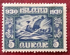 ICELAND 1932 5Aur MH Mi 126 Scott 153 Allthing Gov't Mi 126 Scott 153 F/VF 9934 picture
