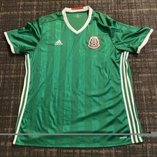 Adidas 2016 Mexico Home Team Soccer Jersey Kit Green AC2723 Men sz XXL picture