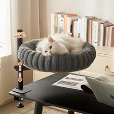 Indoor Elevated Cat Desk Bed Rotation Mounted Perch Adjustable for Office Home picture
