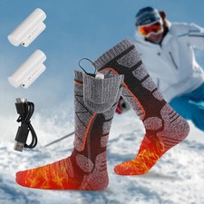 Electric Heated Socks Rechargeable Battery Men Women Winter Foot Warmer picture