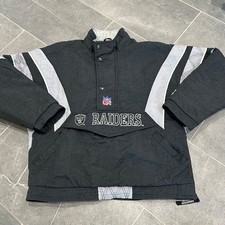 Vintage Oakland Raiders Starter Pro Line Anorak Jacket Mens M Kangaroo Pocket picture
