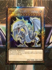 * BLUE-EYES WHITE DRAGON * 1ST EDITION PLATINUM SECRET RARE RA04-EN108 YUGIOH picture