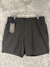 AFTCO Fishing Shorts Everyday Stretch Black Men's Size 34 7” Inseam NEW picture