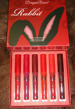 Dragon Ranee Rabbit 6 Pc. Matte Red Waterproof Lip Gloss Set ~ TikTok Viral picture