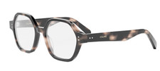 CELINE THIN CL50142I 055 Shiny Havana/Clear Organic Geometric Women's Eyeglasses picture