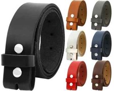 Falari Replacement One Piece Leather Belt Strap Without Buckle Snap Strap 1.5in picture