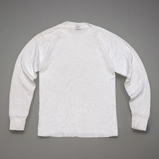 True Vintage White T-Shirt Long Sleeve USA Made Women Size M Medalist Allen À picture