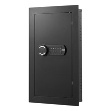 Uimoso 3-Tier Wall Safe with LED Light, Password & Key Access,Adjustable Shelves picture
