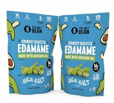 (2 Pack) The Only Bean Crunchy Roasted Edamame, Sea Salt, 18 oz  - BB 02/2027 picture