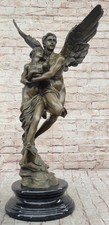 Large Signed Moreau Cupid Psyche Eros Aphrodite Venus Winged Lovers Figurine NR picture