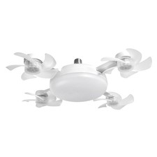 4-Head Ceiling Fan Light with Remote E26/E27 3 Speeds 3 Colors Timer Foldable picture