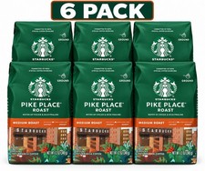 LOT OF 6 Starbucks Pike Place Roast,Ground Coffee,Medium Roast ,12 oz EACH picture