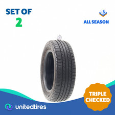 Set of (2) Used 195/60R15 Michelin Premier A/S 88H - 7.5/32 picture
