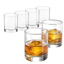 Bormioli Rocco Cortina 6.5oz Whiskey Glasses - Set 6 Lowball Glass Drinkware picture