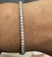 4.40 Ct Top Quality Natural  Diamond Tennis Bracelet , 9k White Gold picture