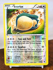 POKEMON SNORLAX 77/124 REVERSE HOLO RARE FATES COLLIDE LP-NM TOMOKAZU KOMIYA picture