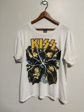 Vintage 80s Paper ThinI Went Crazy With Kiss Rock Single Stitch T Shirt XL picture