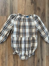 NWT Old Navy Plaid Bubble Romper 1PC Baby Girl picture