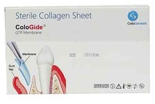 Pack Of 10 New Colo Gide Sterile Collagen Sheet GTR Membrane 10 x 15mm Dental picture