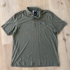 Johnnie-O Ryan Polo Shirt Mens XL Green White Striped Golf Hangin Out NEW $98 picture
