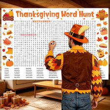 Giant Thanksgiving Word Search Game for Family Office Large Group Party picture
