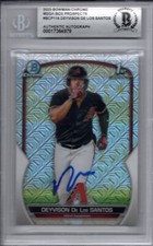 Deyvison De Los Santos 2023 Bowman Chrome Mojo Auto Signed Rookie Card Beckett picture