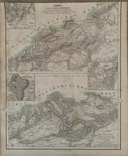 1854 Algeria Provinces of Oran & Constantine Antique Map by Carl Flemming picture