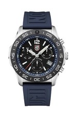 Luminox Pacific Diver XS.3143 Chrono 44mm Blue Rubber Steel Quartz Men's Watch picture