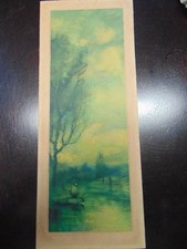 HARRY LINDER (1886-1931) ORIGINAL CALIFORNIA PASTEL landscape w/period frame picture