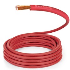 TEMCo 2 Gauge AWG 100 Ft Red Flexible Copper USA Welding Cable Battery Wire picture