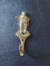 Antique TONY WELLER Brass Coat Hook Pickwick Papers Dickens Character picture