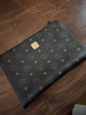 MCM Black Leather Medium Pouch picture