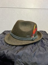 EHG Bavarian Alpen Hat Size XL 100% Wool Green German Oktoberfest picture