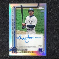 2025 Topps Chrome Reggie Jackson Legends Autograph Refractor /50 Yankees picture
