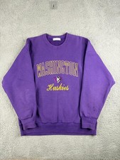 VTG M.J. Soffe Washington Huskies Sweatshirt Men's Chest SZ 48 Purple Ribbed Hem picture
