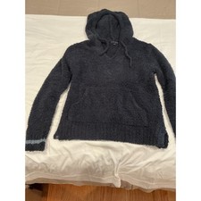 Barefoot Dreams CozyChic Hoodie Charcoal Gray Fuzzy Knit Pullover Style 678 01 picture