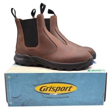 Grisport Cardigan Chelsea Boot Mens 11 Brown Leather Italy Work Safety 7003D9 picture