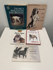 Vintage Dog Books Lot 5 AKC Purebred Bulldog Lhasa Apso Bummer & Lazarus picture