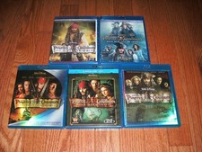 Disneys Pirates of the Caribbean 5 movie set on Blu-ray. No DVD disc Johnny Depp picture