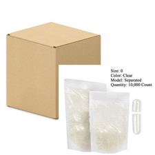 10,000 Box of Bulk Empty Gelatin Capsules Size 0 Clear Gel Caps Separated Halal picture