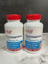 2 Pk: Schiff Glucosamine 2000mg+Vitamin D3 150 Tabs ea (Exp 8/27) picture