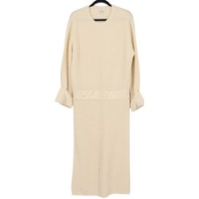 Reiss Jodie Cream Wool Cashmere Blend Ribbed Knit Women's Size L Sweater Dress picture