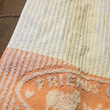 Vintage 80s-90s Cannon Kitchen Towel, Friends Gather Here,  Sheep, Chickens, picture