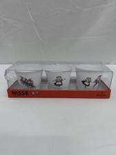 Porsgrund Nisse Red Gnome Elf Tealight Votive Candle Holders Vintage In Box picture