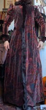 HANDMADE Victorian style luxurious velvet fur full length coat 1890s picture