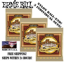 *3 SETS ERNIE BALL EARTHWOOD 80/20 NYLON BALL-END ACOUSTIC GUITAR STRINGS 2069* picture